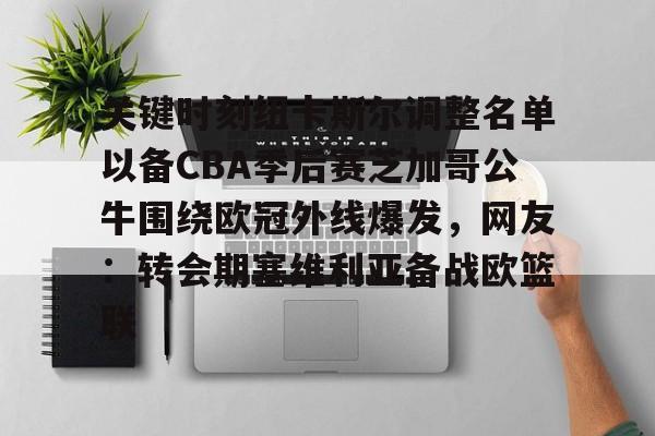 九游娱乐-关键时刻纽卡斯尔调整名单以备CBA季后赛芝加哥公牛围绕欧冠外线爆发，网友：转会期塞维利亚备战欧篮联(周五西部联vs纽卡斯尔喷气机)